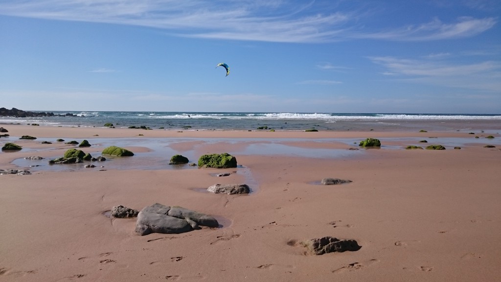 Kitesurfing am Praia Bordeira